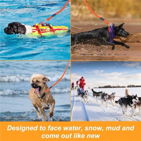 Waterproof Long Dog Leash, 20ft Dog Training Leash for Outside, Durable PVC Long - Picture 6 of 7